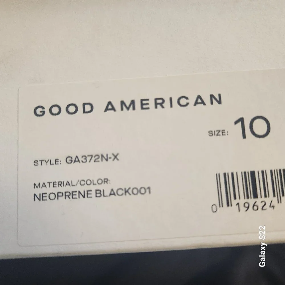 Good American Heels Black Sandals Caged Neoprene. NIB. Size: various